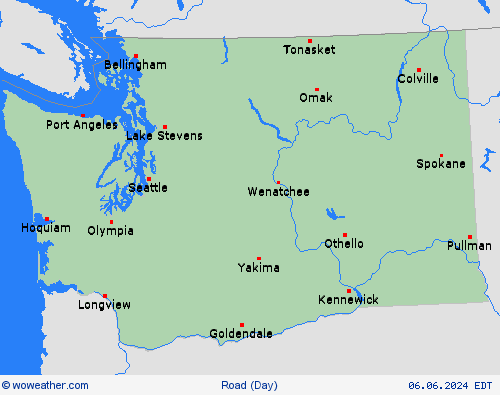 road conditions  North America Forecast maps