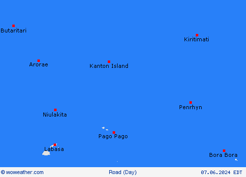 road conditions Kiribati Oceania Forecast maps