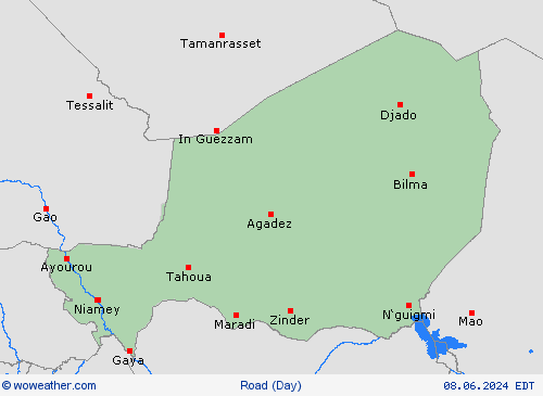 road conditions Niger Africa Forecast maps