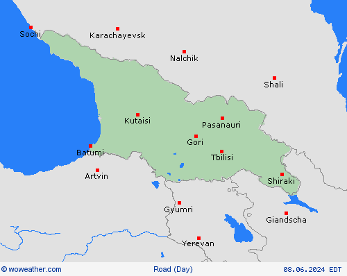 road conditions Georgia Asia Forecast maps