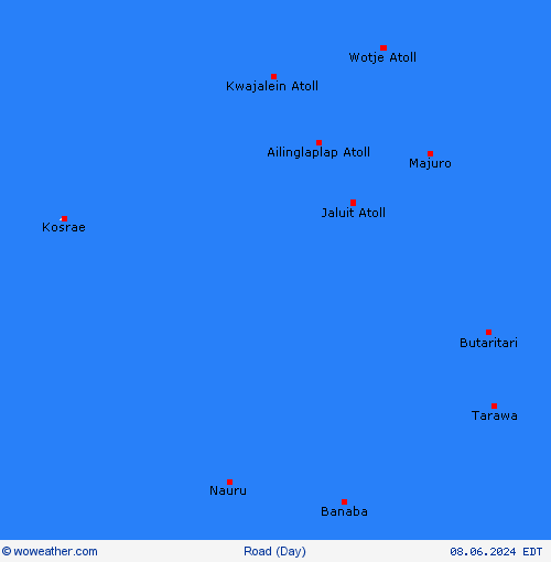 road conditions Marshall Islands Oceania Forecast maps