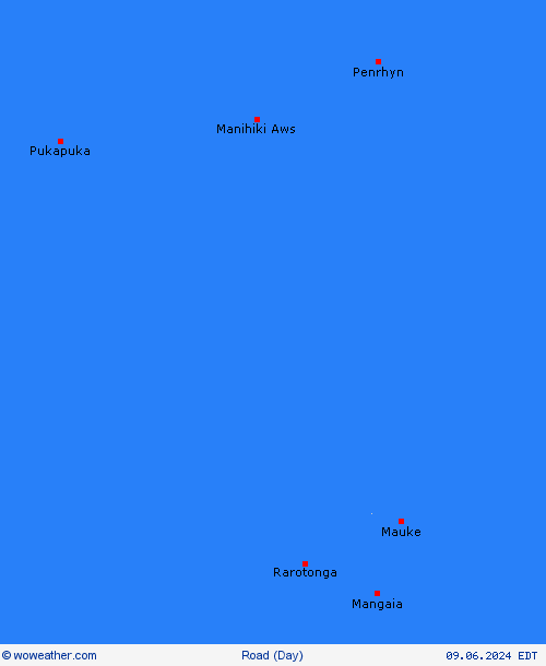 road conditions Cook Islands Oceania Forecast maps