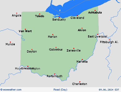 road conditions  USA Forecast maps