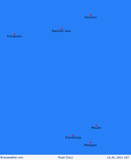 road conditions Cook Islands Oceania Forecast maps