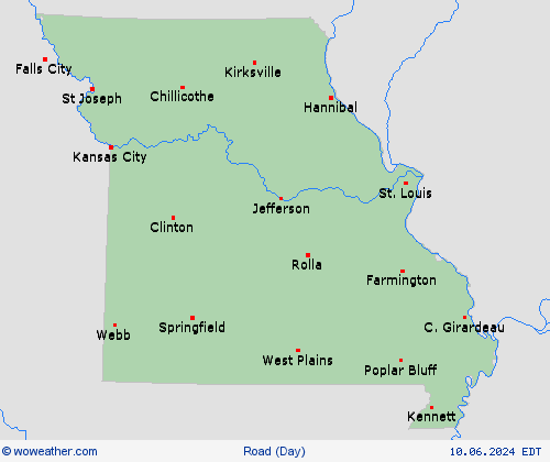 road conditions  USA Forecast maps