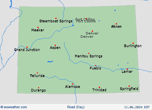 road conditions  USA Forecast maps