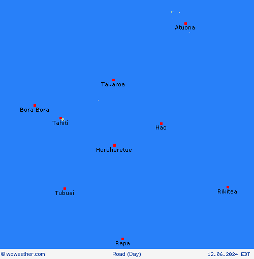 road conditions French Polynesia Oceania Forecast maps