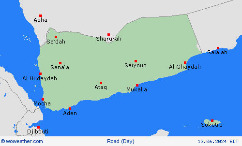 road conditions Yemen Asia Forecast maps