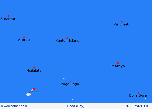 road conditions Kiribati Oceania Forecast maps