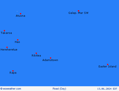 road conditions Pitcairn-Islands Oceania Forecast maps