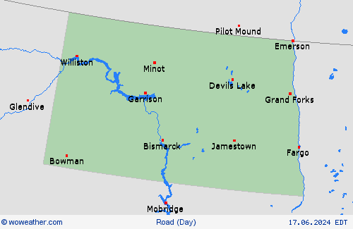 road conditions  USA Forecast maps