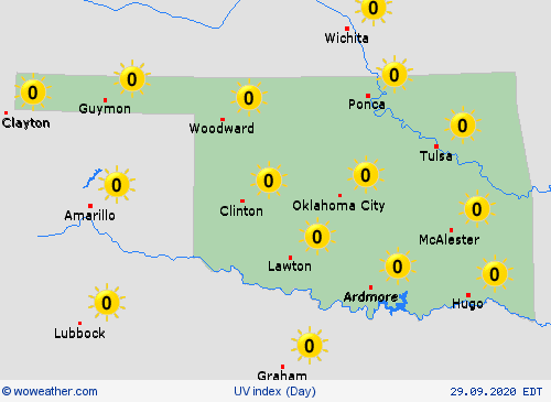 uv index  USA Forecast maps