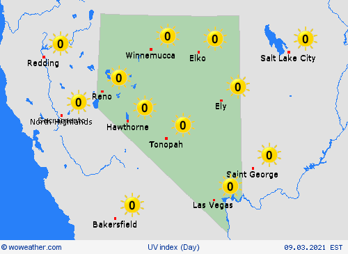 uv index  USA Forecast maps