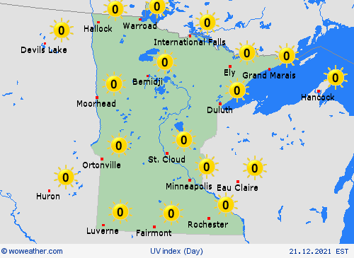 uv index  USA Forecast maps