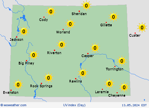 uv index  USA Forecast maps