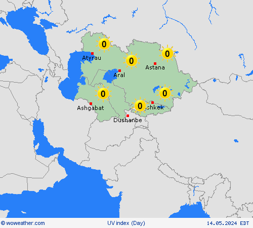 uv index  Asia Forecast maps