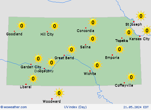 uv index  USA Forecast maps