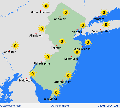 uv index  USA Forecast maps