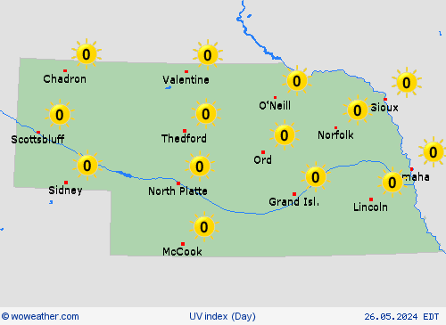 uv index  USA Forecast maps