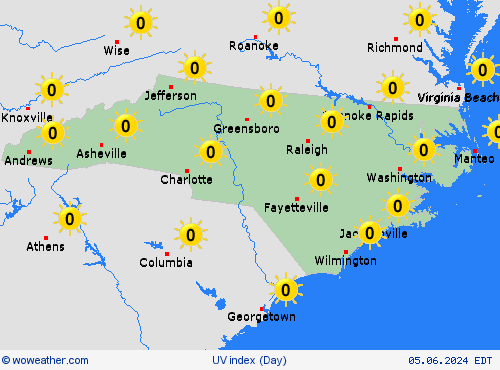 uv index  USA Forecast maps