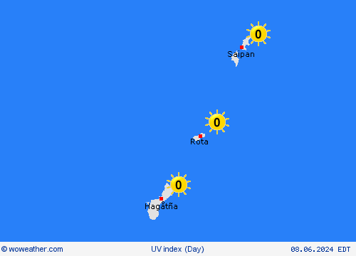 uv index Marianen Oceania Forecast maps