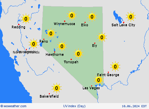 uv index  USA Forecast maps