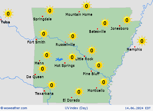 uv index  USA Forecast maps