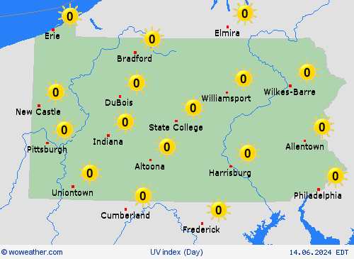 uv index  USA Forecast maps