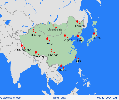 wind  Asia Forecast maps