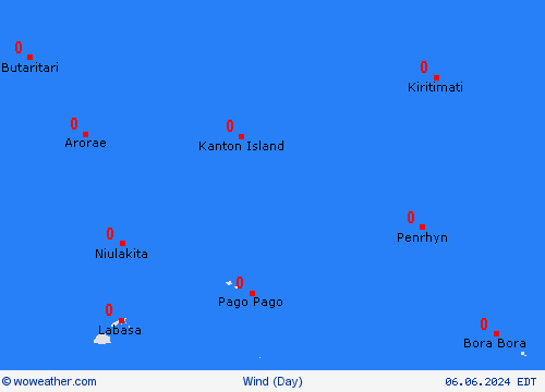 wind Kiribati Oceania Forecast maps