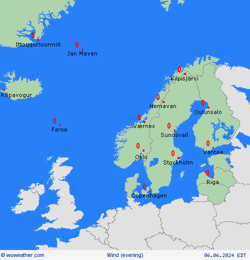 wind  Europe Forecast maps