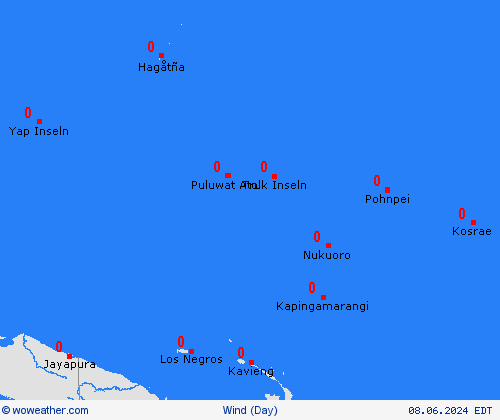 wind Micronesia Oceania Forecast maps