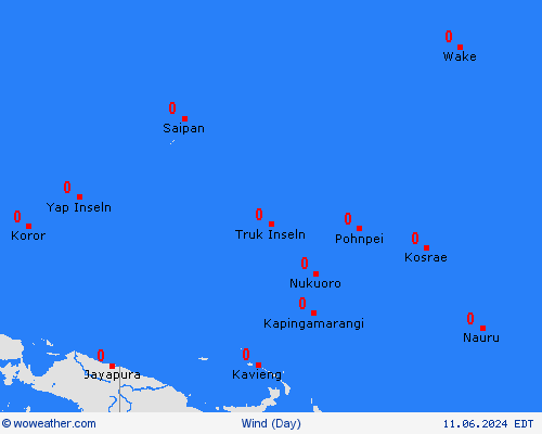 wind Nauru Oceania Forecast maps