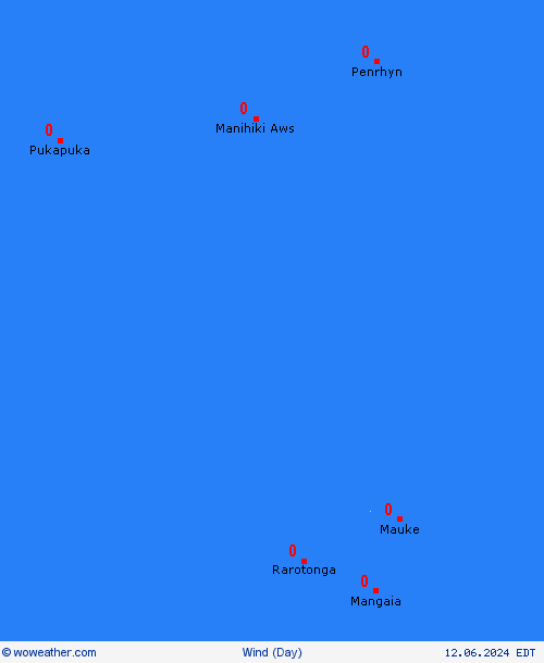 wind Cook Islands Oceania Forecast maps