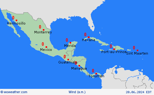 wind  Central America Forecast maps